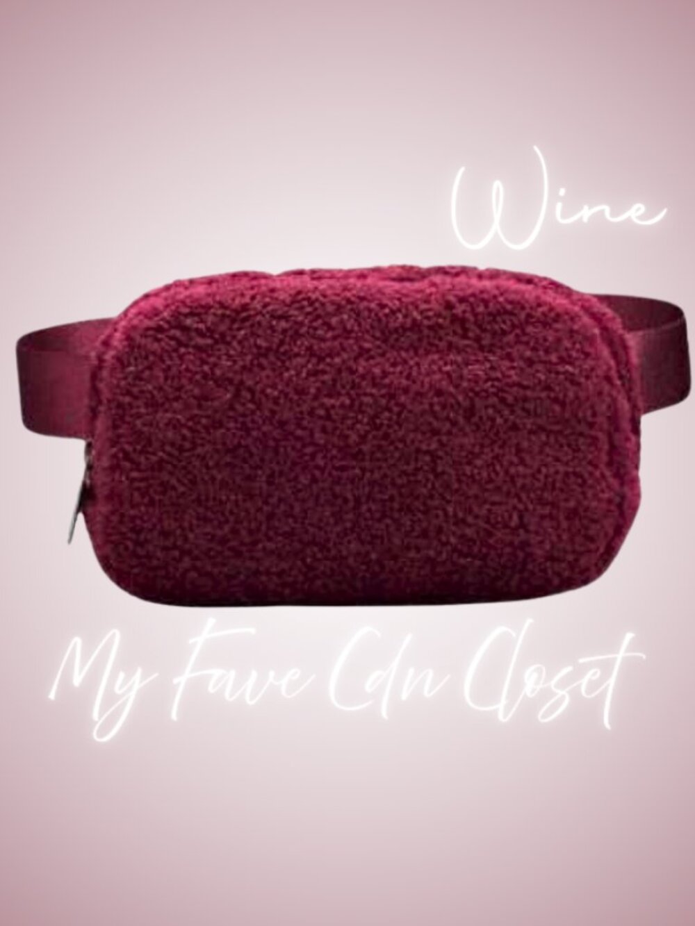NEW WINE colored SHERPA Crossbody Belt Bag